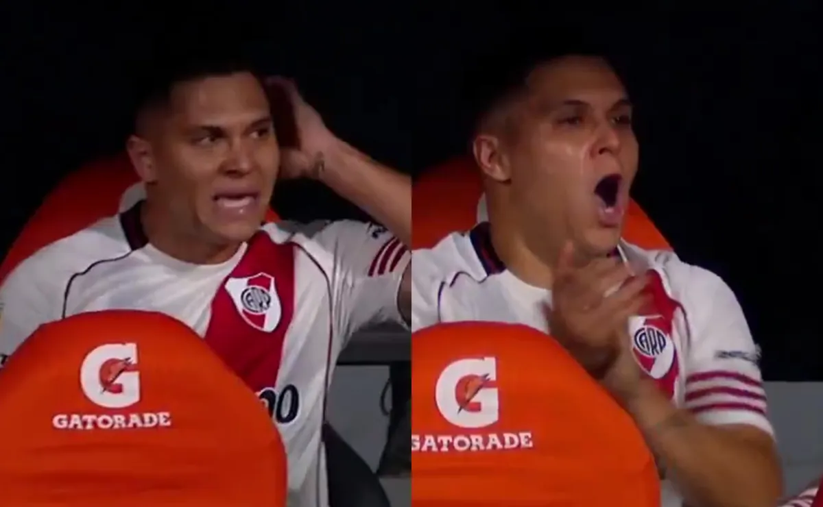 Quintero, de la bronca al festejo de gol.