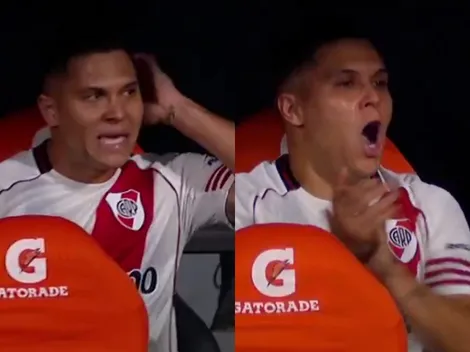 No se vio: Juanfer pasó de la calentura al festejo por el gol de Meza