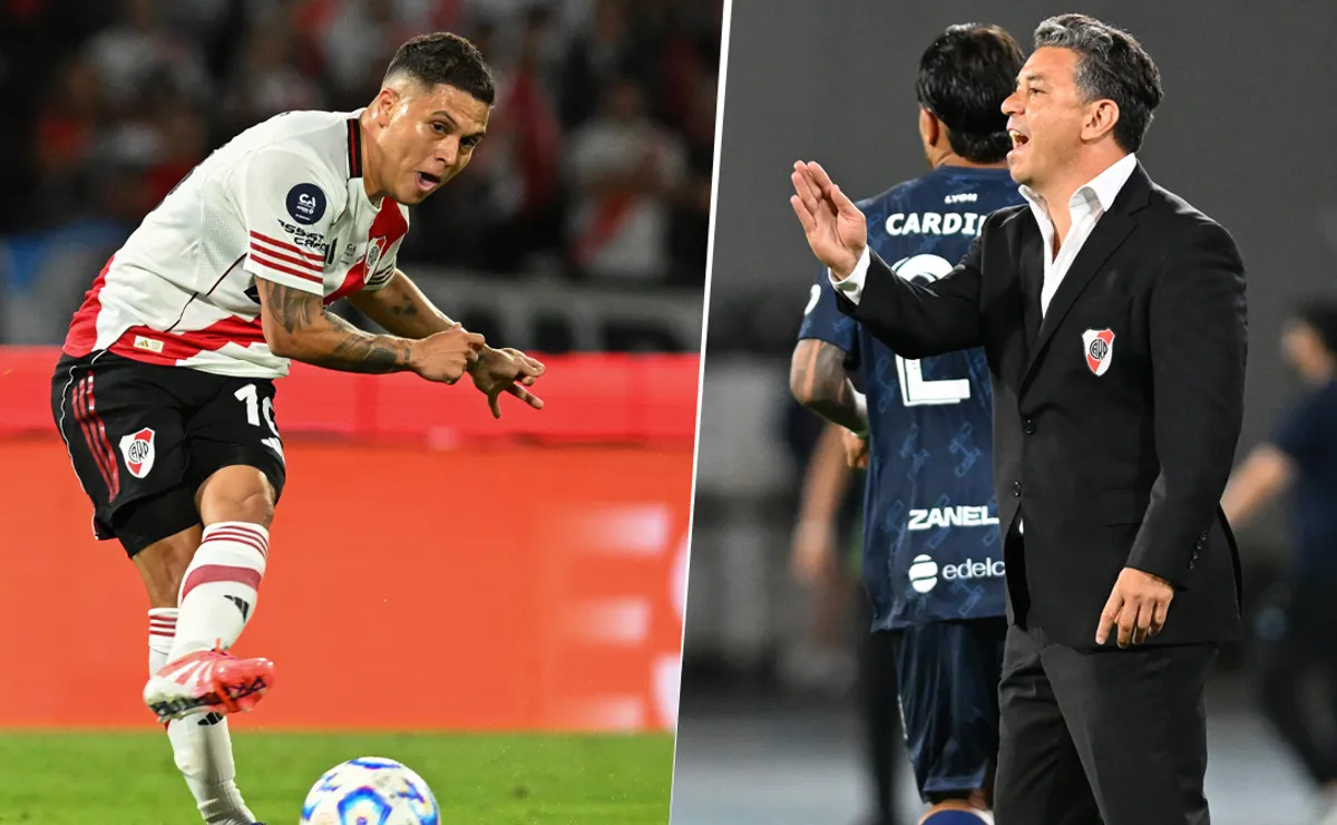 Juanfer Quintero y Marcelo Gallardo.