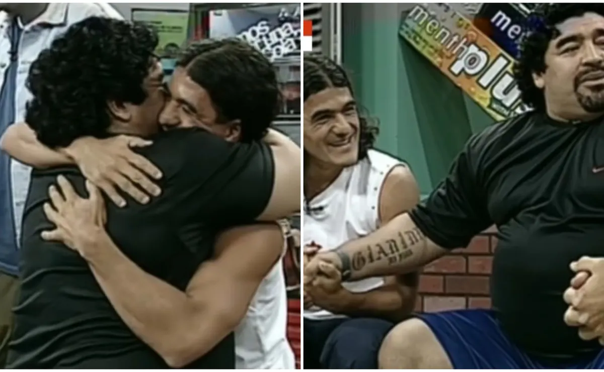 Diego Maradona y el Burrito Ortega.