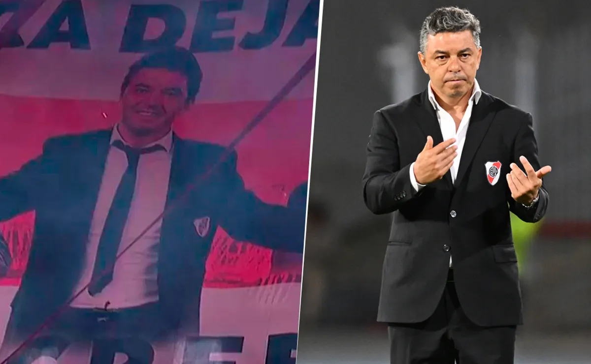 Gallardo fue ovacionado por los hinchas.