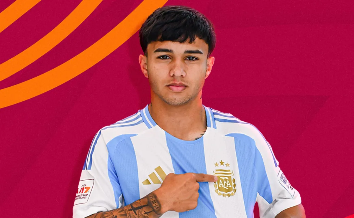 Golazo del pibe en el debut mundialista.