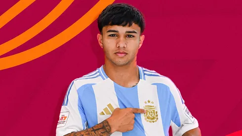 Golazo del pibe en el debut mundialista.