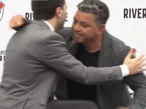 No se vio: el sentido abrazo de Gallardo con Di Carlo al terminar la conferencia