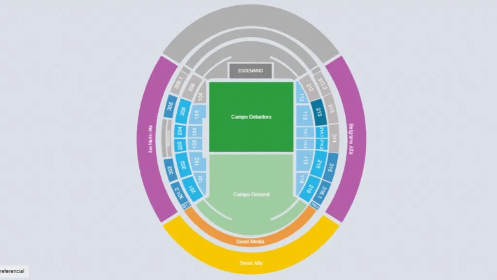 Solo quedan entradas en las plateas altas y algunos sectores de las medias