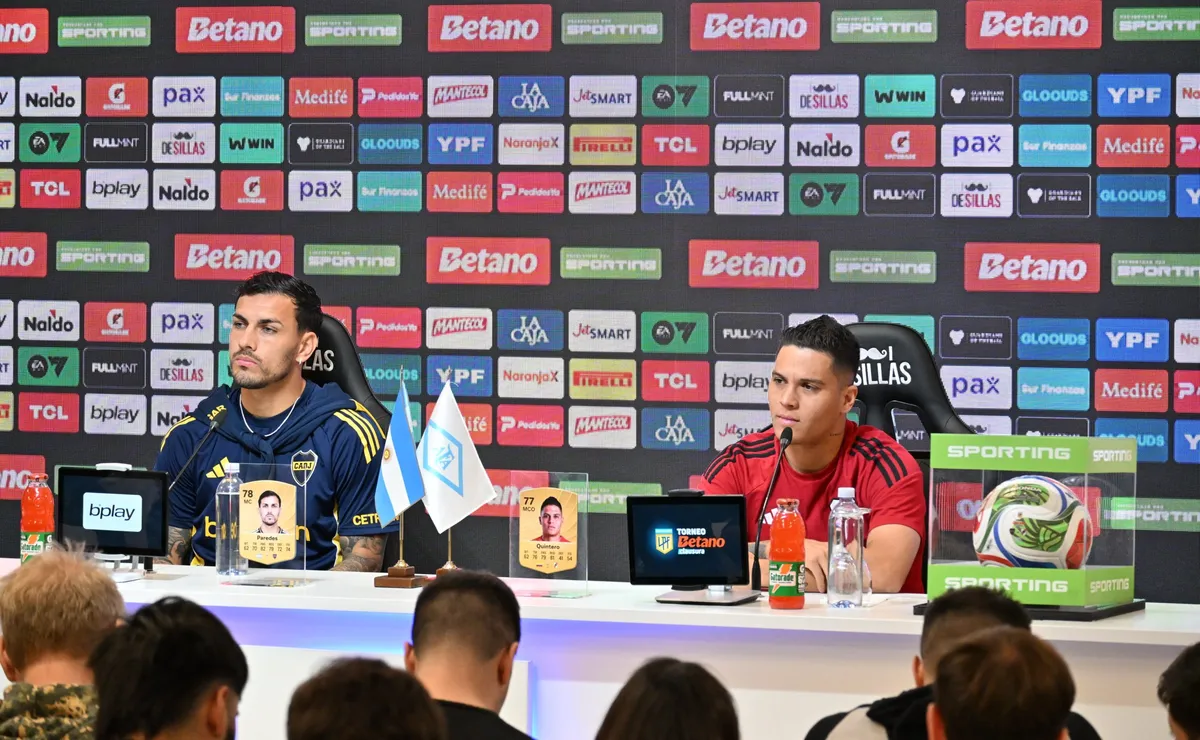 Dos dirigentes de River presentes en la conferencia del Superclásico.