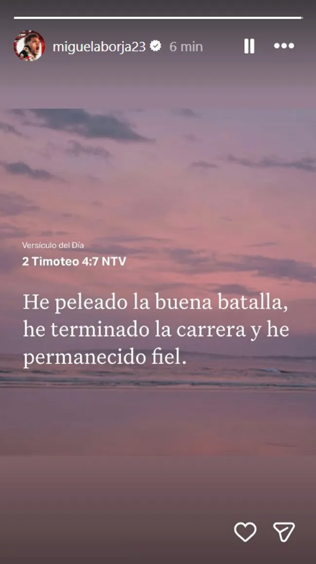 La publicación de Miguel Borja. (Instagram)