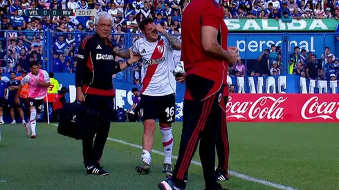 El lateral duró unos minutos en cancha.