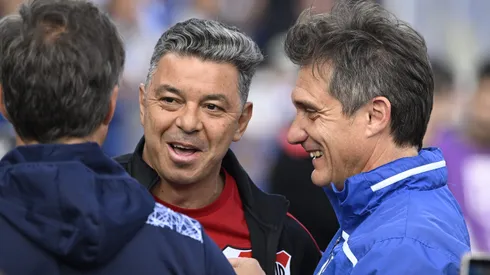 Qué se dijeron Gallardo y Guillermo Barros Schelotto.