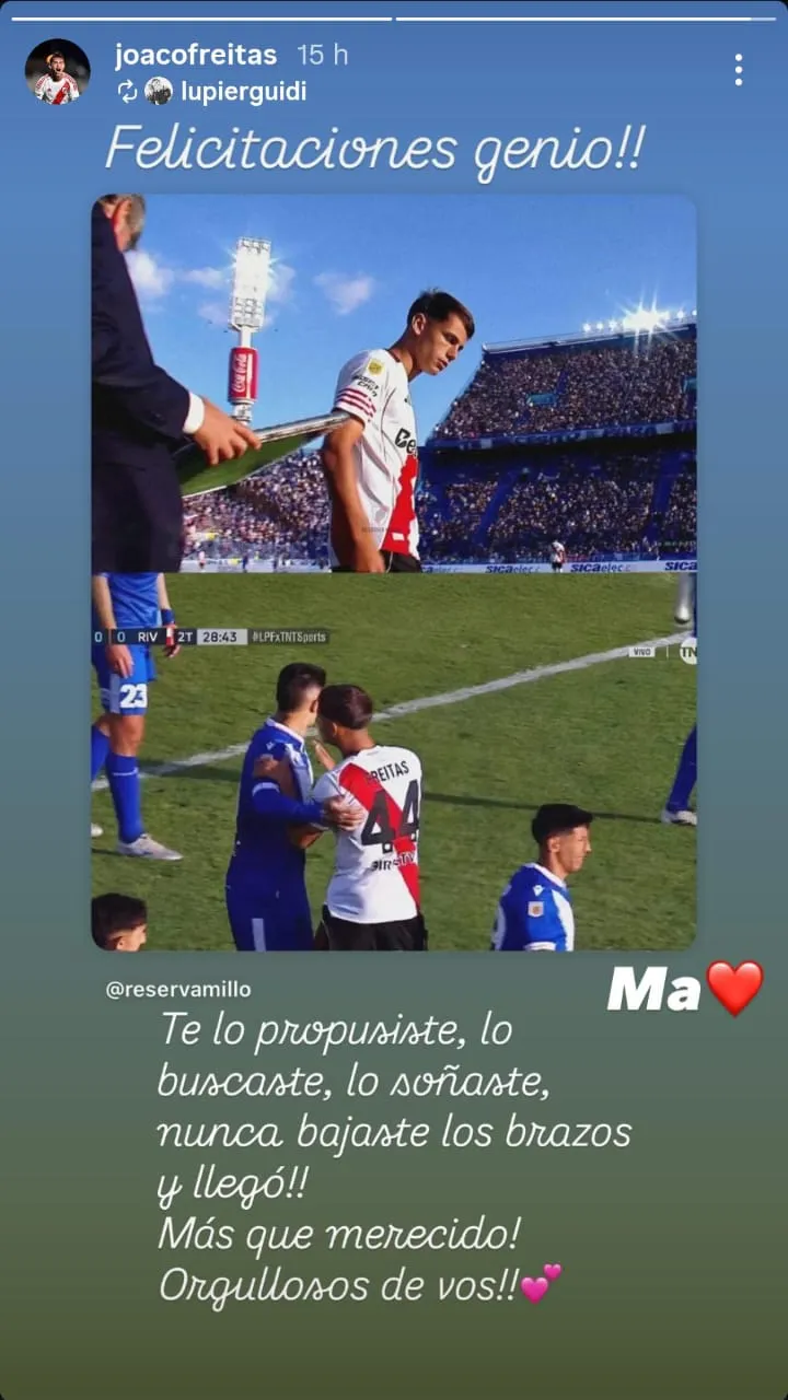 La mamá de Joaquín también le dejó un sentido mensaje por su estreno.