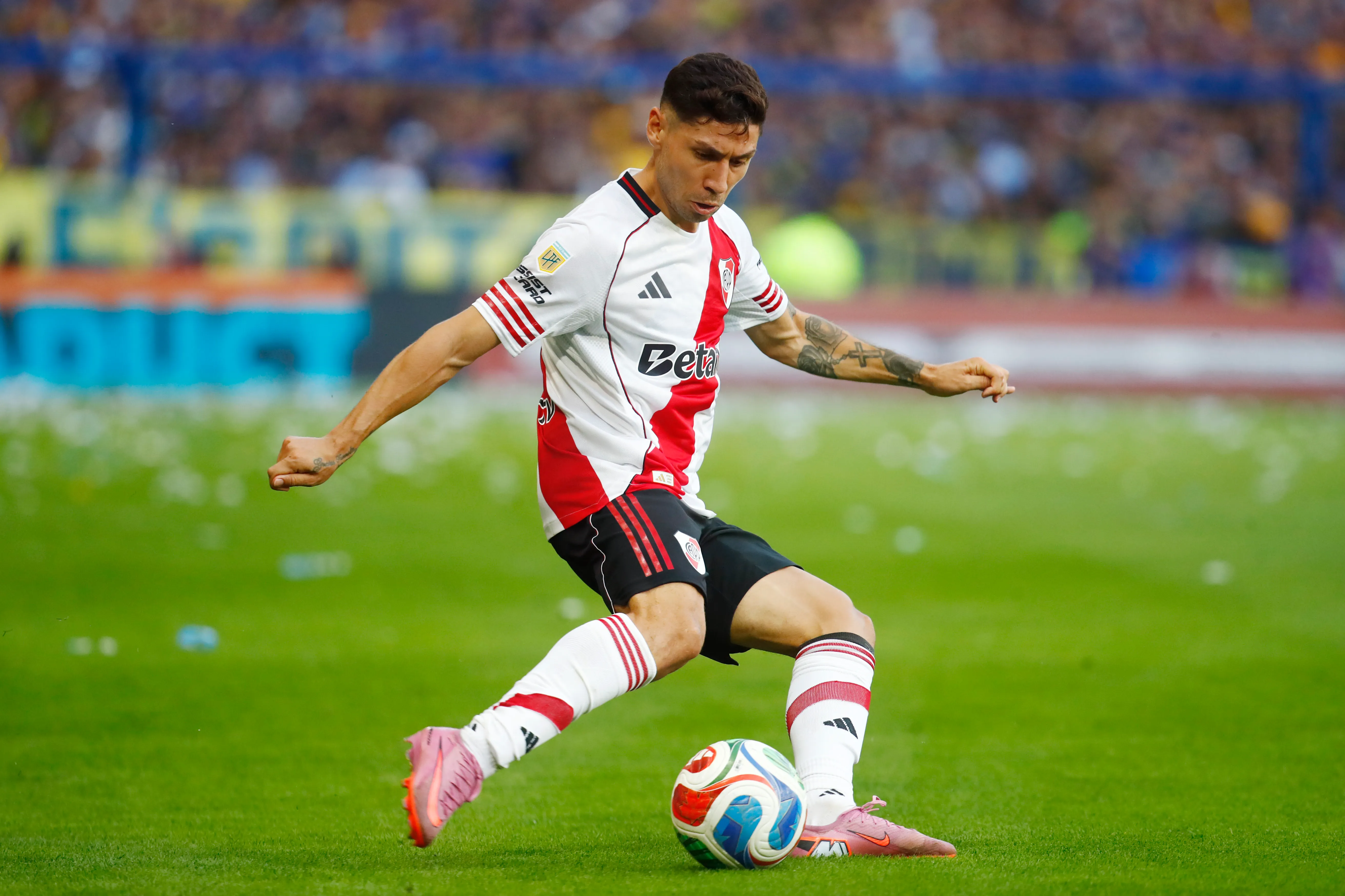 Montiel tuvo números aceptables en su regreso a River, pero no logró marcar la diferencia en cuanto a rendimiento. (Getty Images)