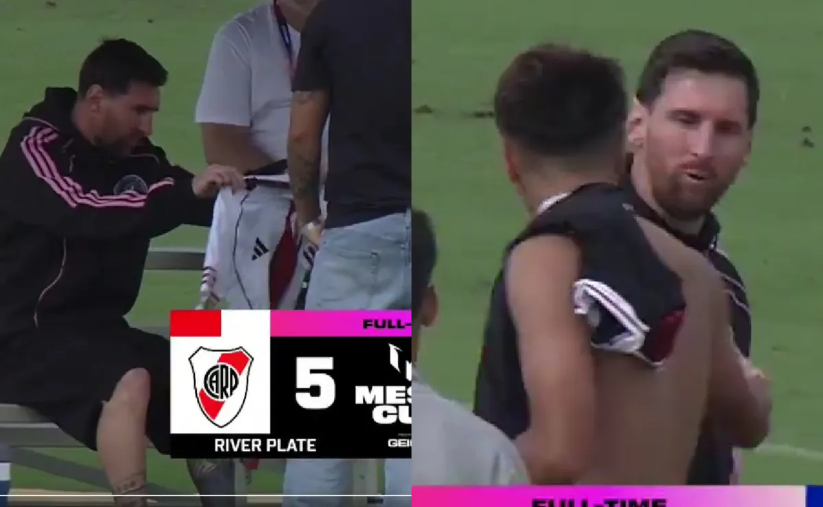 Messi estuvo viendo a River en la Messi Cup.