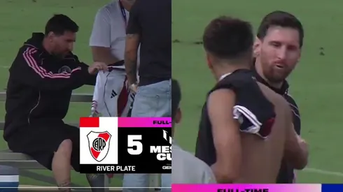 Messi estuvo viendo a River en la Messi Cup.