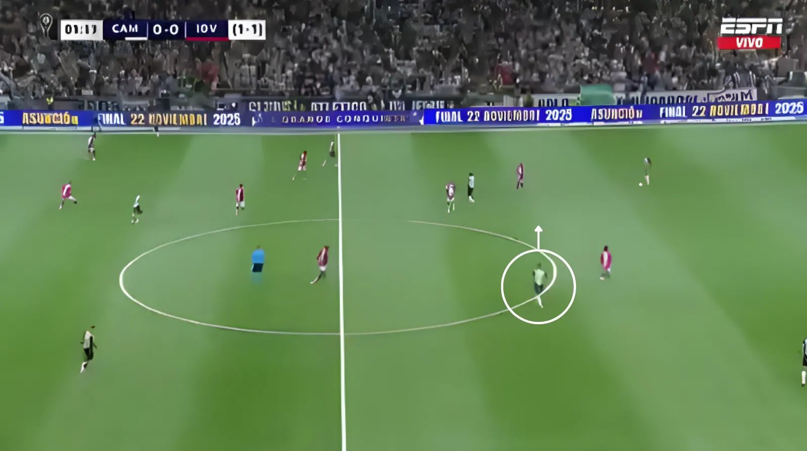 Movimientos de Fausto Vera cuando su equipo tiene la pelota en salida.