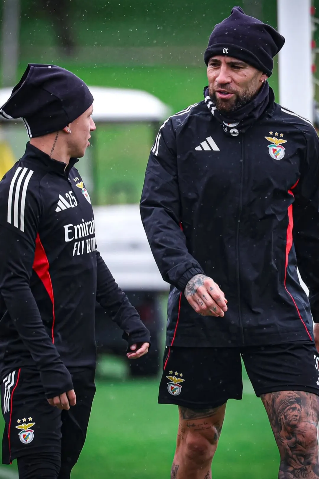 La foto de Prestianni junto a Otamendi. (Instagram)