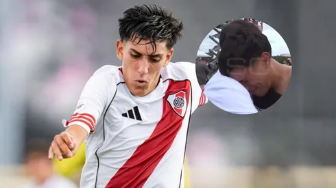 La emoción del lateral tras la clasificación.