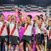 Los pibes de River campeones en la Messi Cup fueron homenajeados en el Monumental