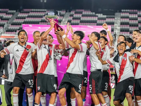 Los pibes de River campeones en la Messi Cup fueron homenajeados en el Monumental