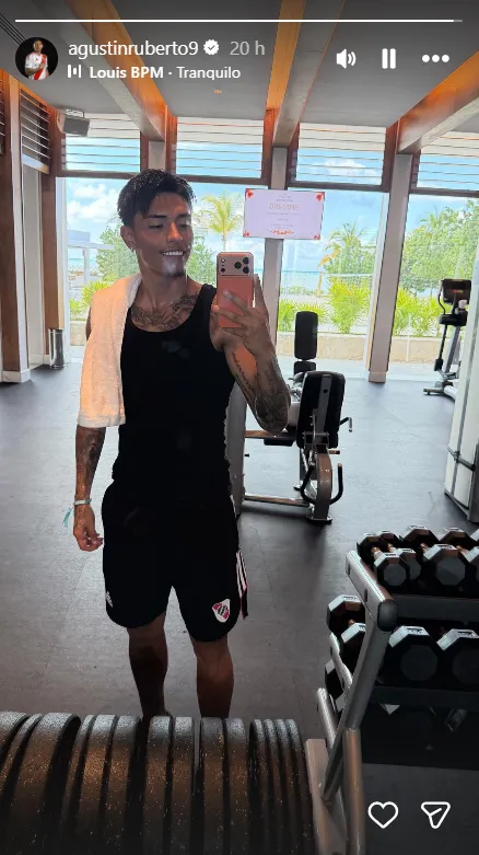 Ruberto sigue trabajando y se encamina a volver en condiciones para la pretemporada.