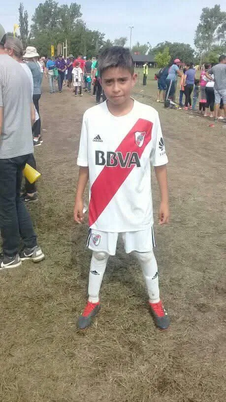 Tahiel Cabral en el selectivo de River en el interior (FOTO: Familia Cabral).