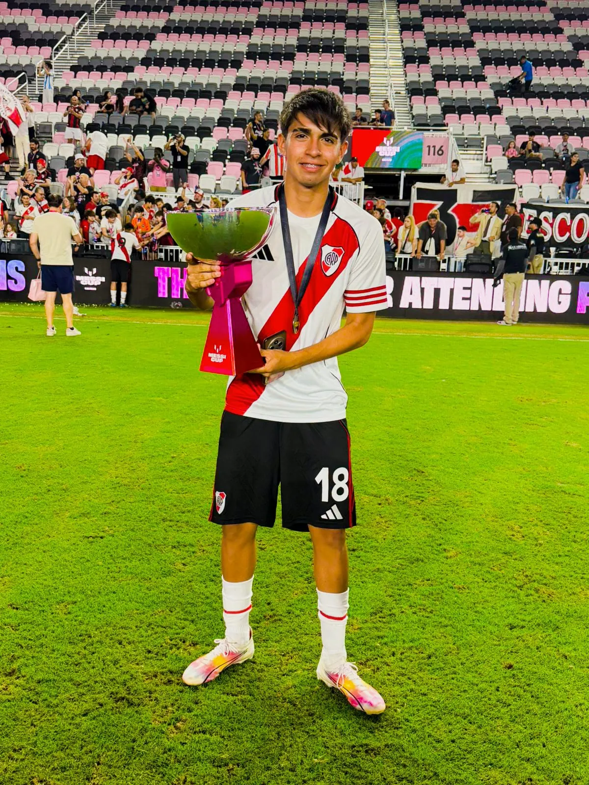 Tahiel Cabral en la Messi Cup (FOTO: Familia Cabral).