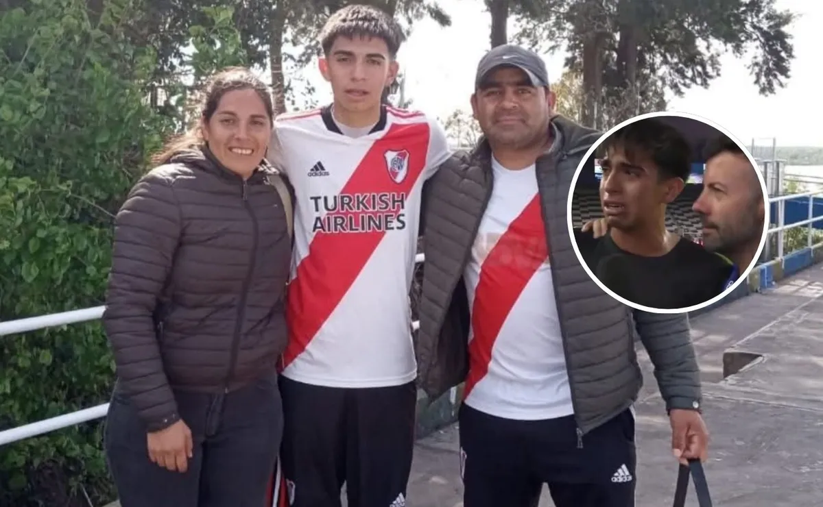 Messi Cup. Tahiel Cabral con sus padres, Claudio y Soledad (Foto: Familia Cabral).