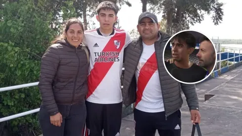 Messi Cup. Tahiel Cabral con sus padres, Claudio y Soledad (Foto: Familia Cabral).