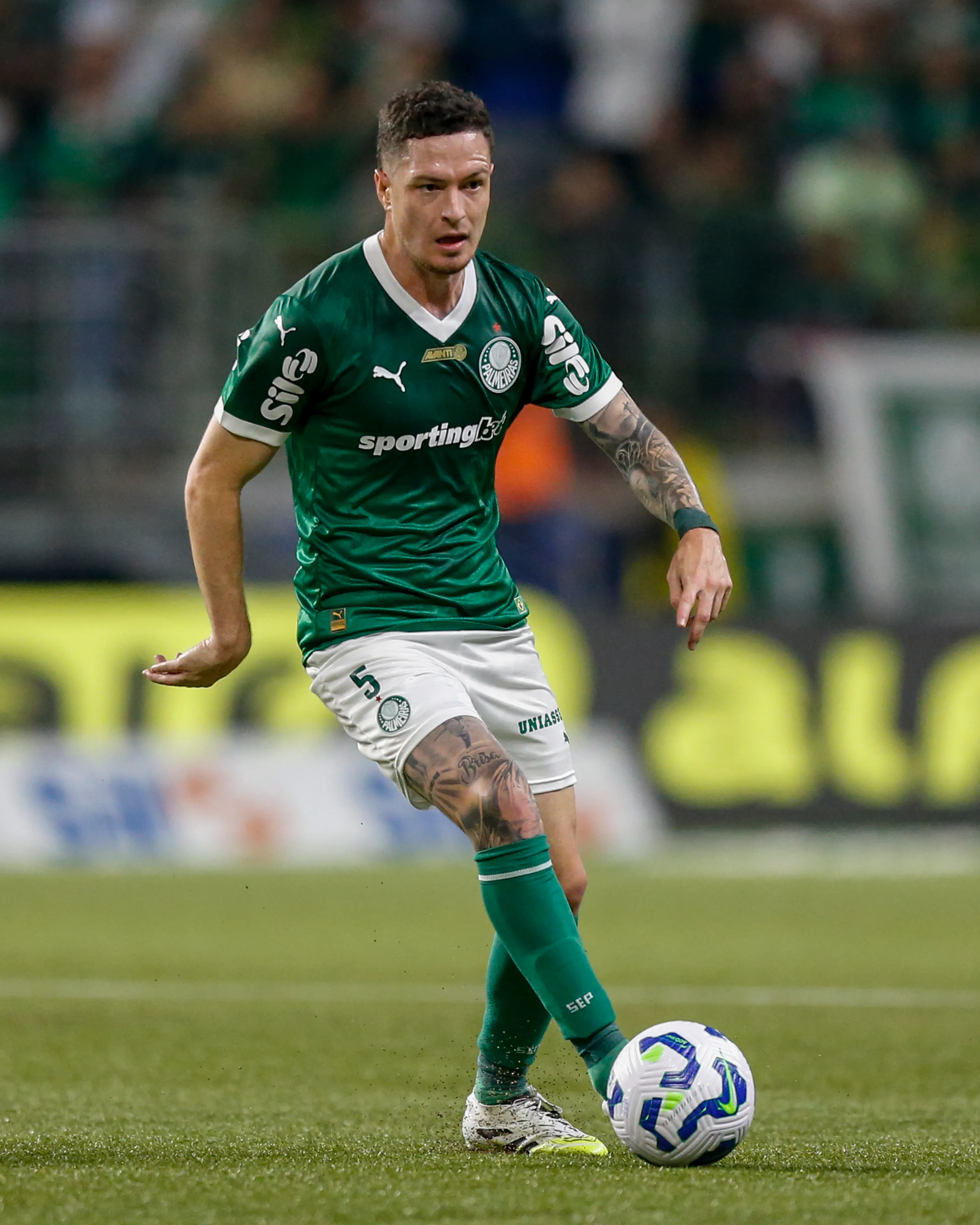 Aníbal Moreno jugó 55 partidos con Palmeiras en 2025 y fue convocado por Lionel Scaloni a la Selección Argentina. (Getty Images)