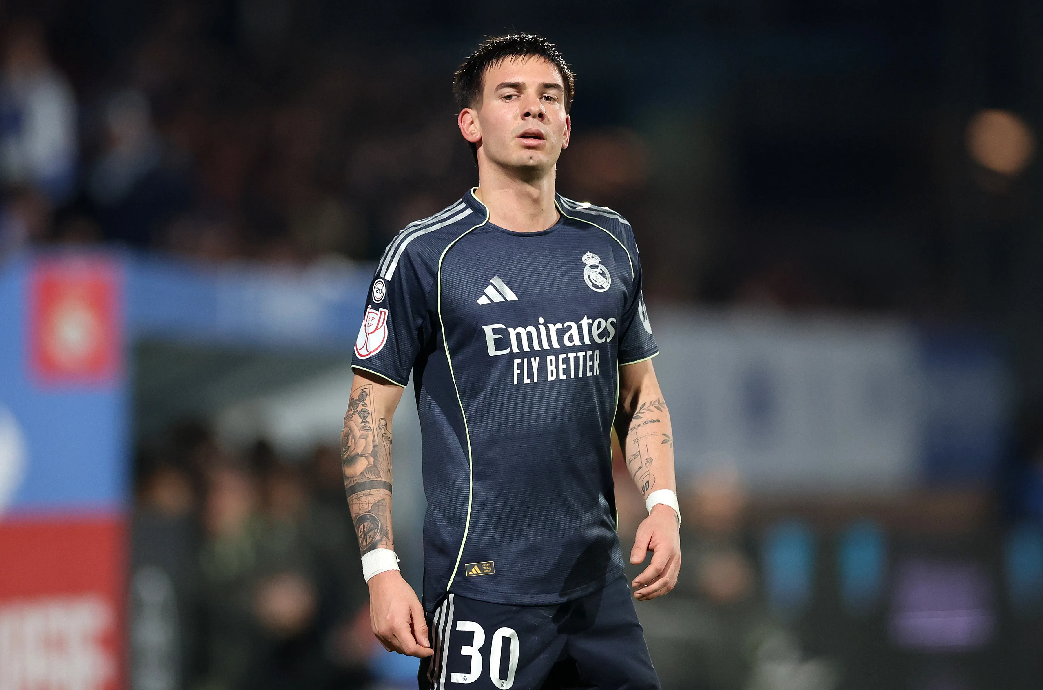 Mastantuono solo participó en dos de los últimos 11 partidos de Real Madrid. (Getty Images)