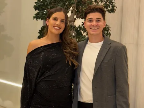 Un nuevo hincha de River: nació Amadeo, el primer hijo de Julián Álvarez y Emilia Ferrero