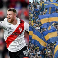 La chicana del ex River Lucas Beltrán a la hinchada de Boca y La Bombonera