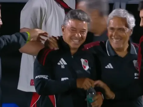 Sonrisa y abrazo de cumpleaños: así vivió Gallardo el triunfo de River vs. Peñarol