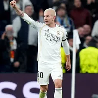 Se sacó la mufa: golazo de Mastantuono en la Champions ante el Mónaco