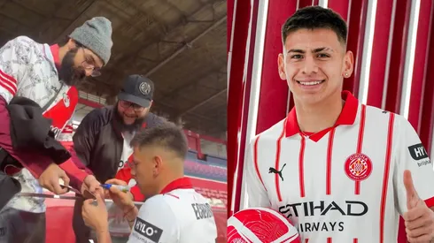 Echeverri fue presentado en Girona.