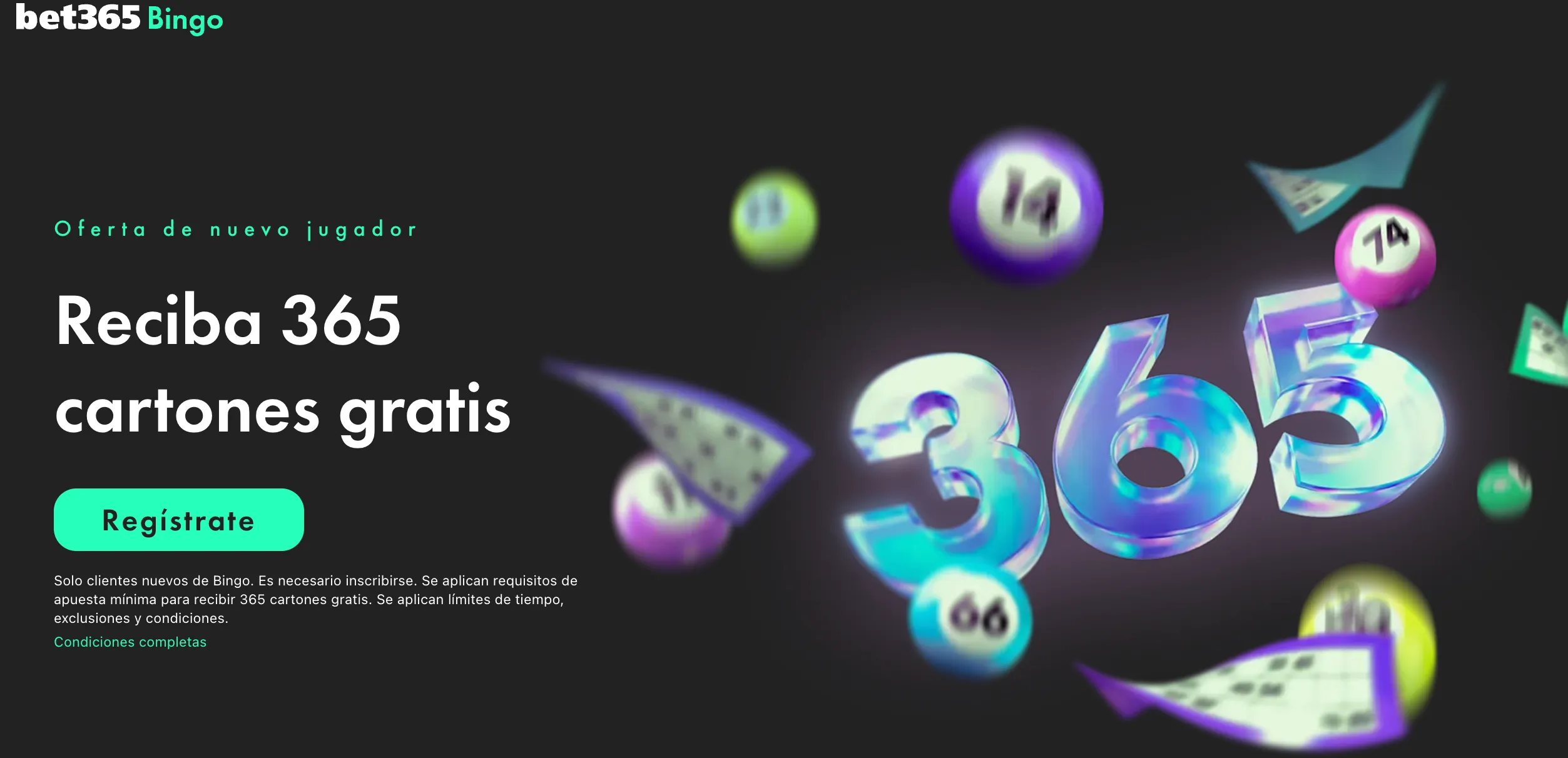 365 cartones gratis como oferta del Bingo bet365