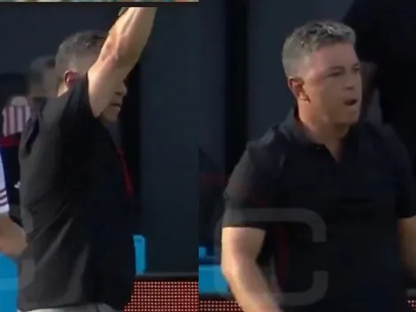 No se vio: el festejo de Gallardo en el gol de Montiel y la queja a Ramírez