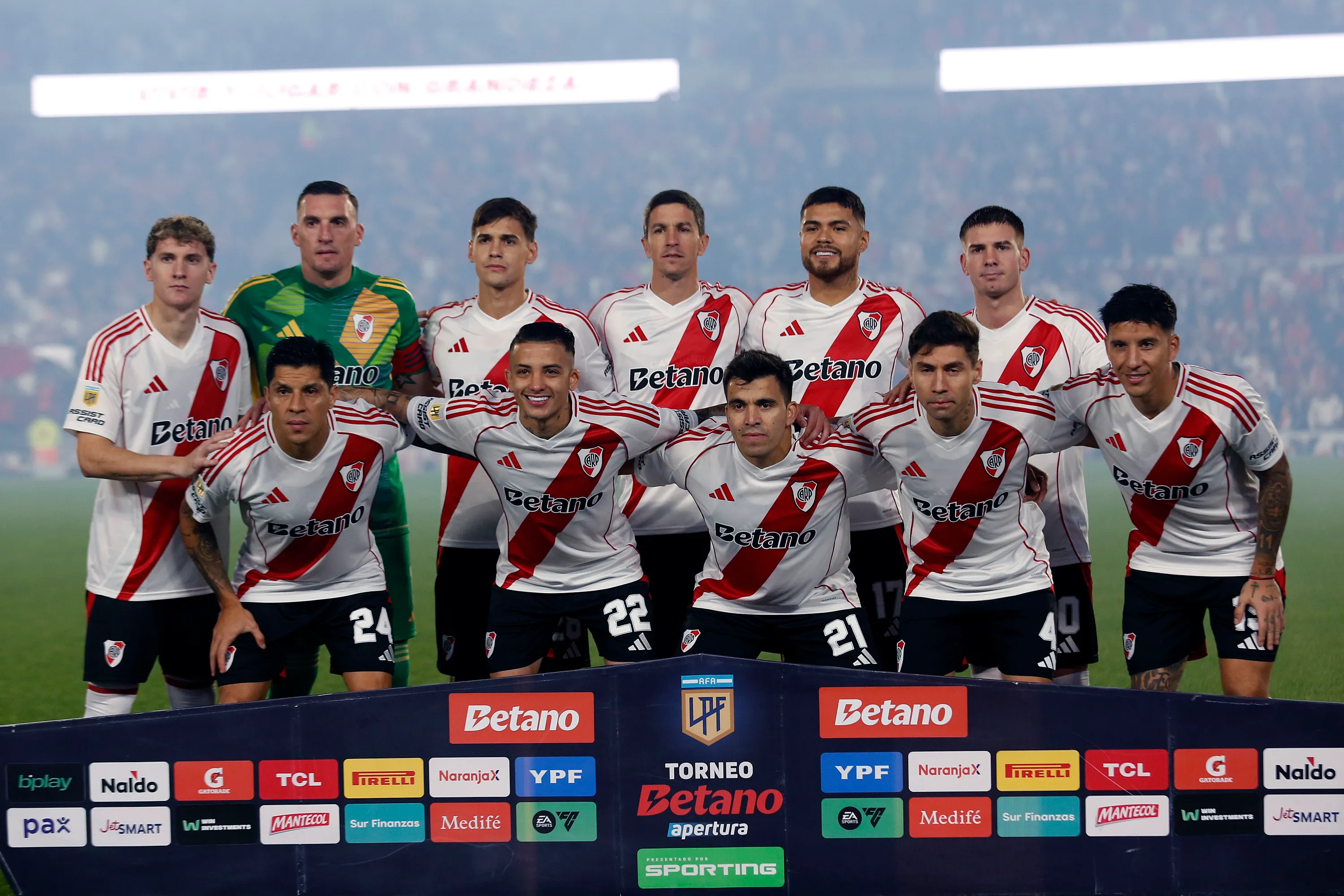 El último 11 de River que se repitió con respecto al partido anterior. (Getty Images)