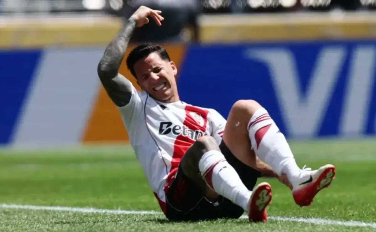 Sebastián Driussi sufrió un desgarro en el partido que River jugó de visitante ante Rosario Central por el Torneo Apertura 2026.