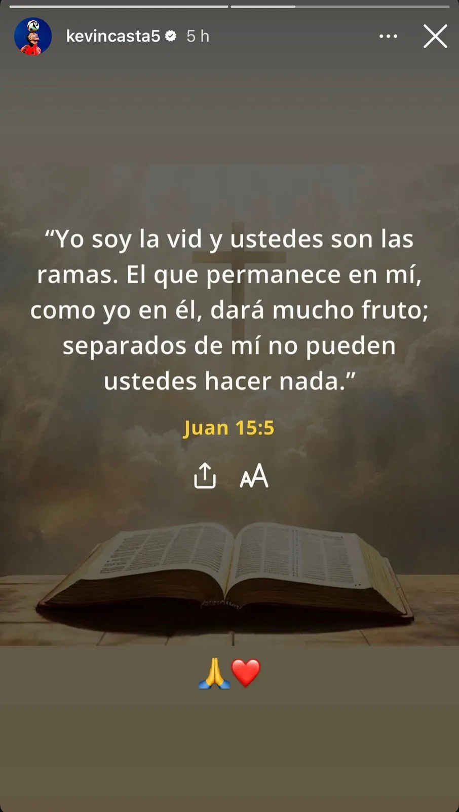 El posteo de Kevin Castaño. (Instagram)