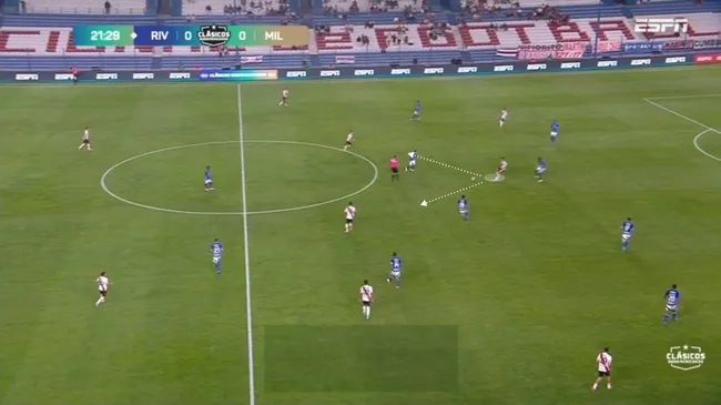 Driussi vive bajando a lineas intermedias para pivotear.