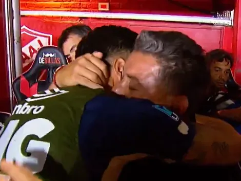 Saludo y abrazo: así fue el reencuentro entre Gallardo y Enzo Pérez