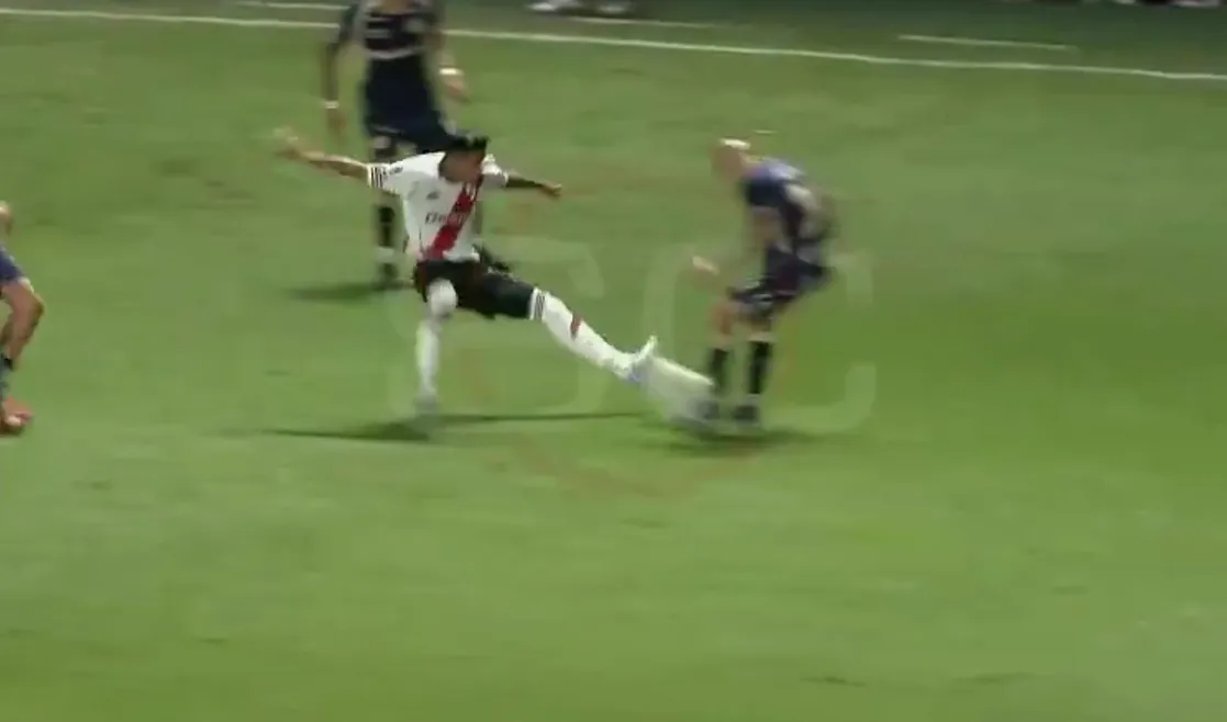 La acción por la que se lesionó Portillo.