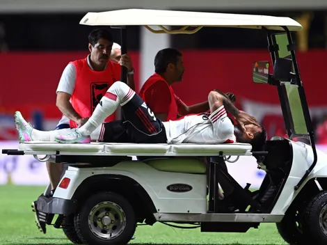 Desconsolado: Portillo entró, se lesionó y en River temen una grave lesión