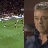 “¿Qué hacen?”: el gesto de Gallardo a los jugadores de River tras el gol de Argentinos que no se vio