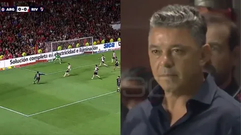 Qué hizo el DT luego del gol del local.