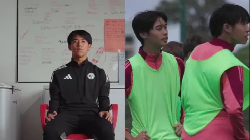 Los cuatro japoneses Sub 16 que entrenaron en River.