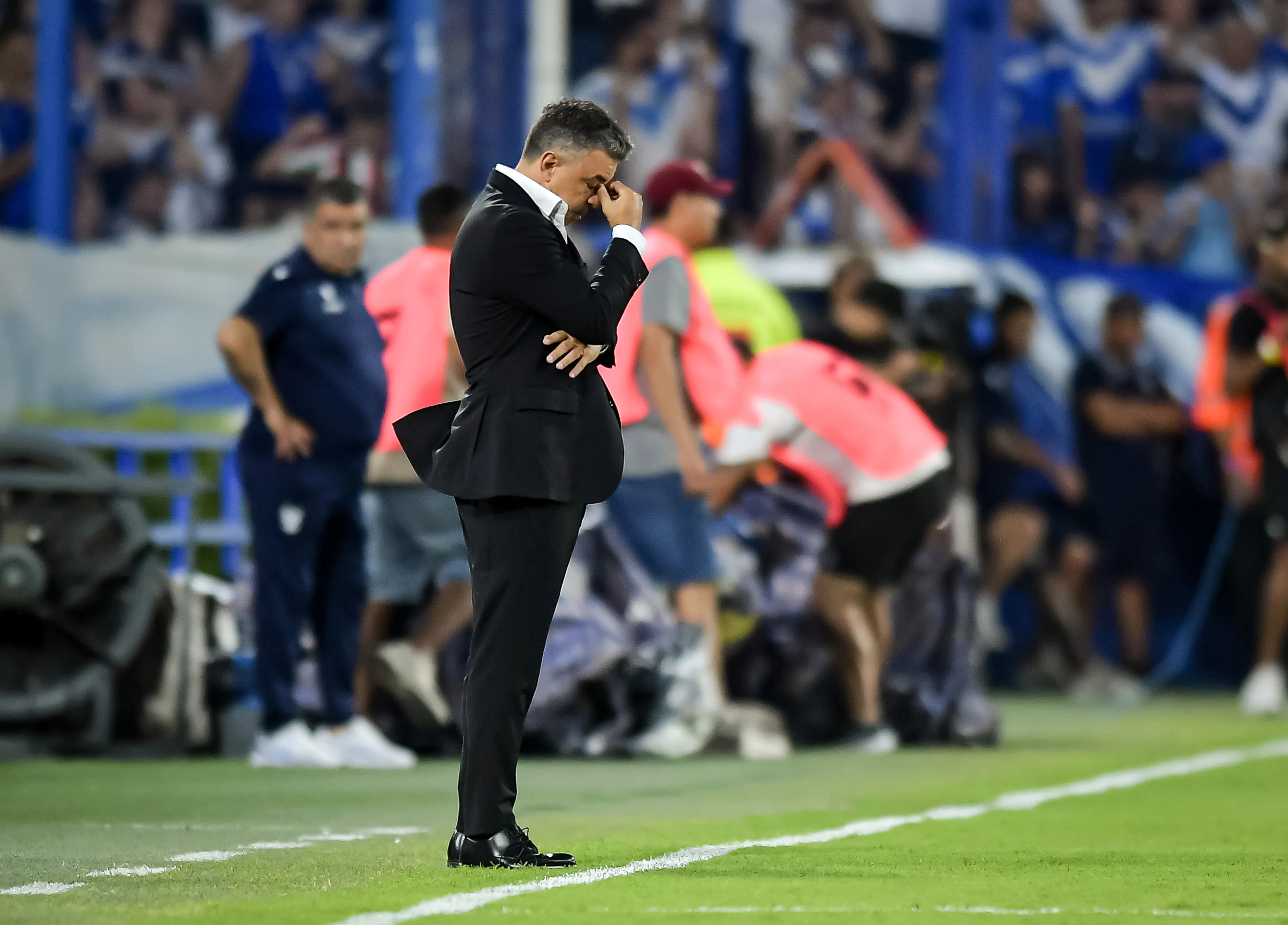 Gallardo no consigue sacar a River de su crisis: perdió 10 de los últimos 15 partidos por torneos de liga. (Getty Images)