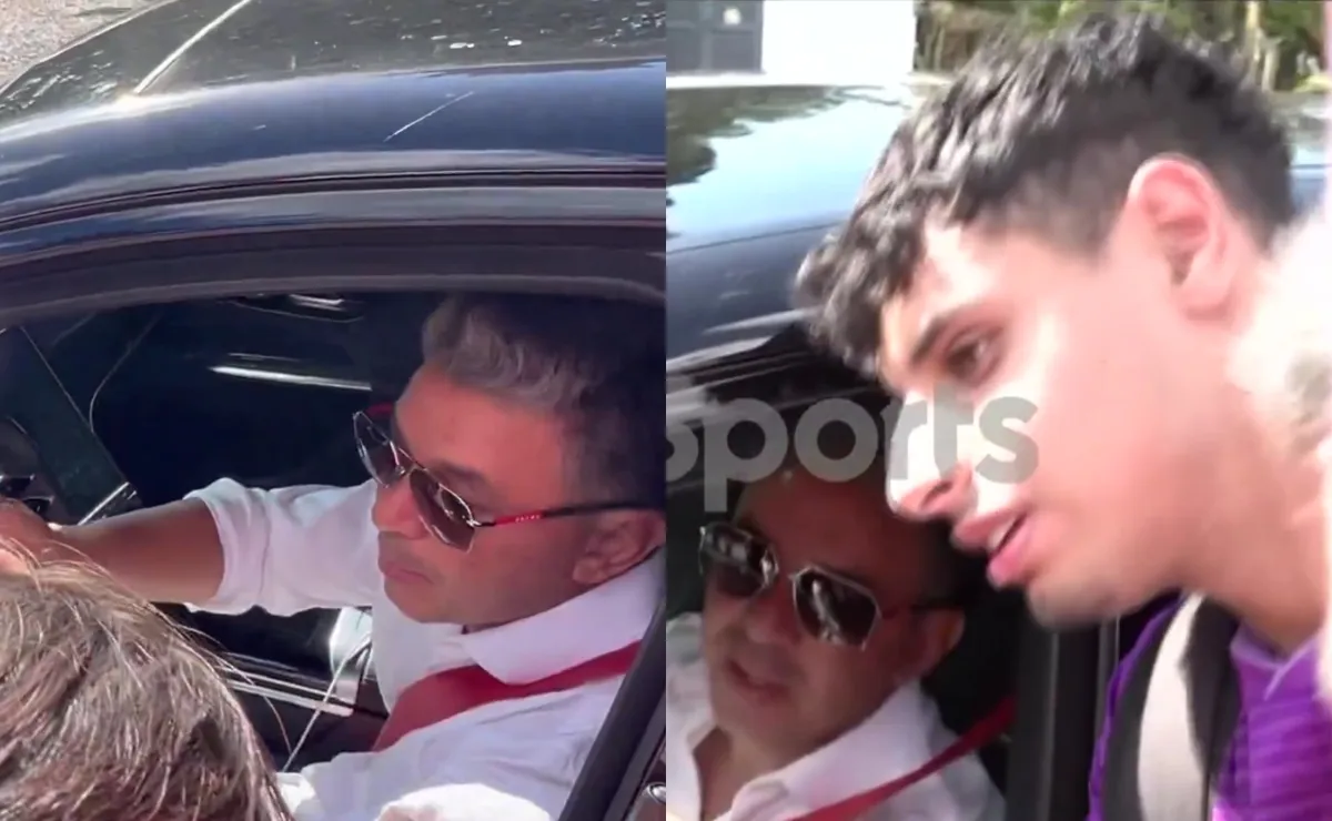 Gallardo fue recibido por hinchas en River Camp.