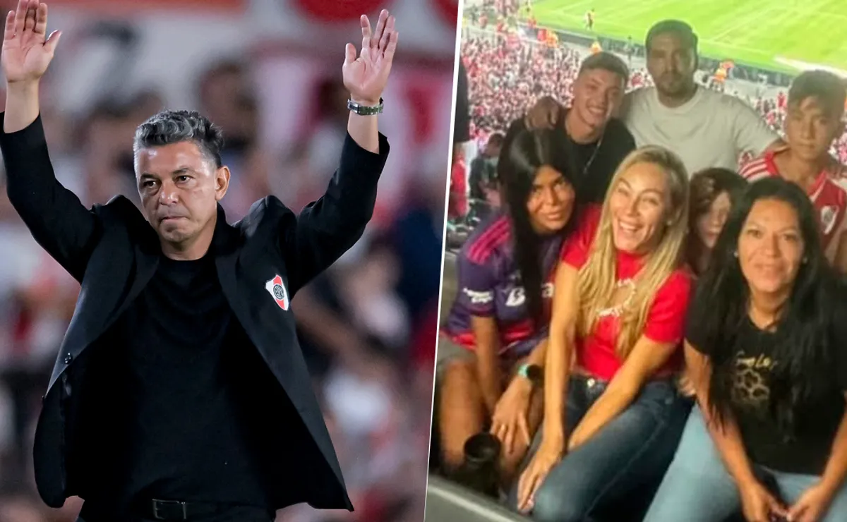 Geraldine La Rosa estuvo en el Monumental en la despedida de Gallardo como DT de River.
