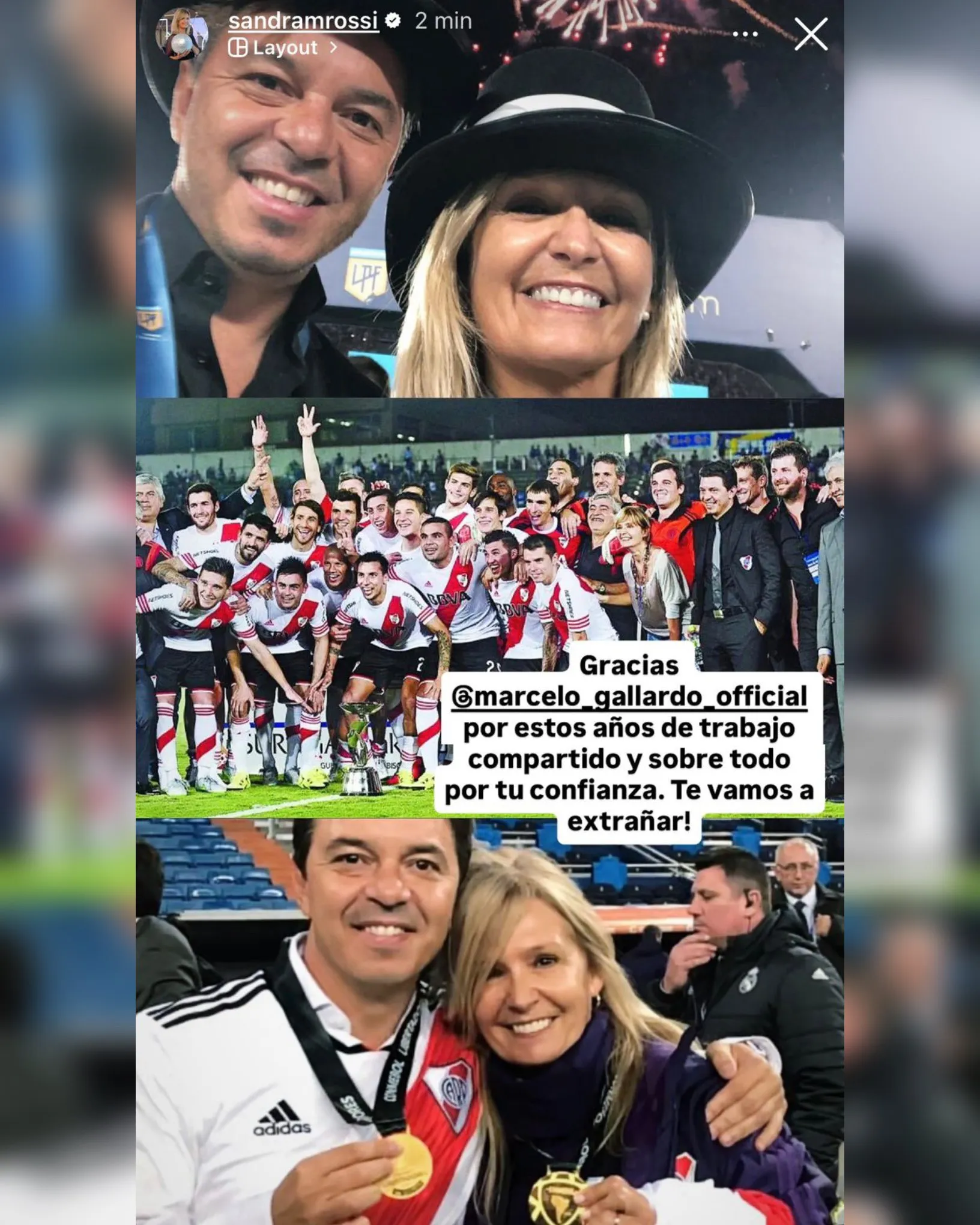 La historia que publicó Sandra Rossi. (Instagram)
